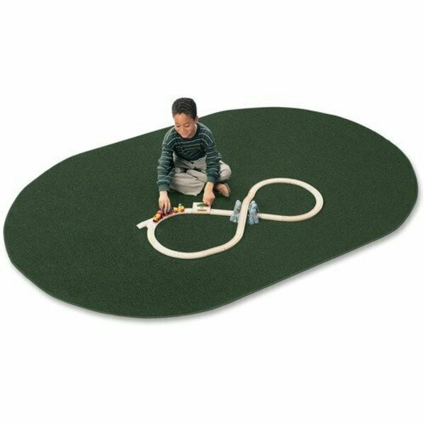 Carpets For Kids Rug, Anti-static, Nylon, KIDplyBack, Oval, 7ft 6inx12ft , Emerald CPT2170306
